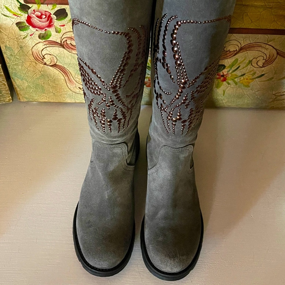 Sesto Meucci Italian Suede Leather Tall Boots